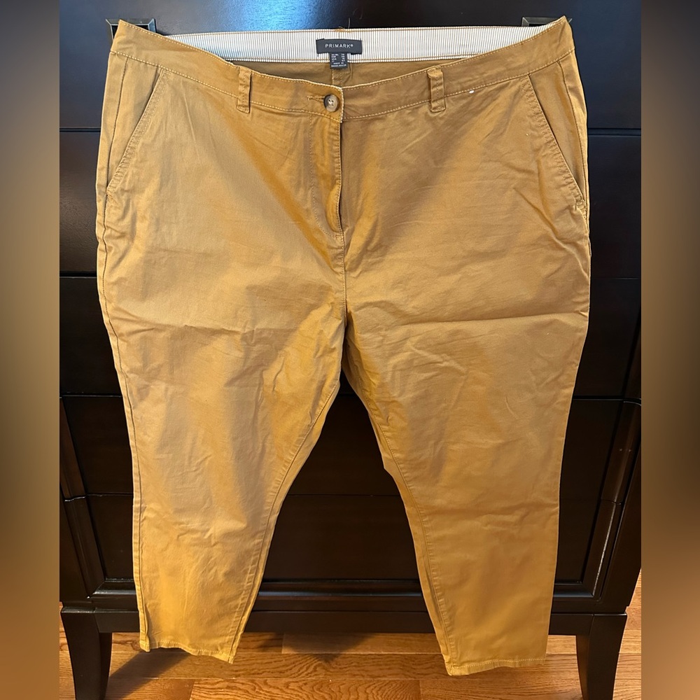 For sale! Women’s Plus Dress Pants in Mustard Yellow. Size 16W.